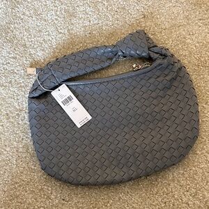 Anthropologie Gray Woven Shoulder Bag
